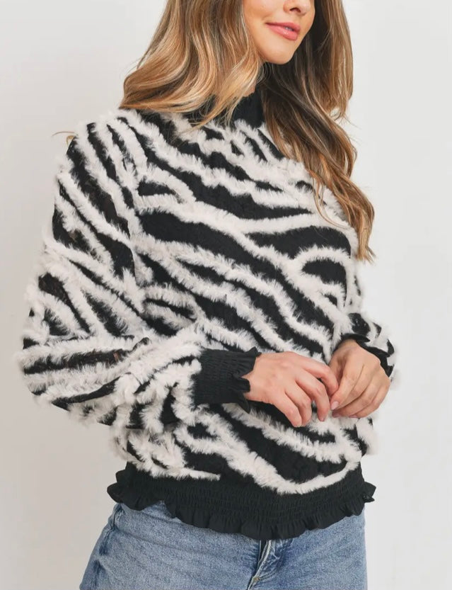 Wildin’ Out Zebra Sweater
