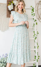 Load image into Gallery viewer, Floral Ruffles Smocked Midi Dress
