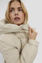 Load image into Gallery viewer, Sweet Vanilla Puffer Hooded Belted Jacket
