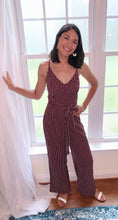 Load image into Gallery viewer, Striped Belted Jumpsuit
