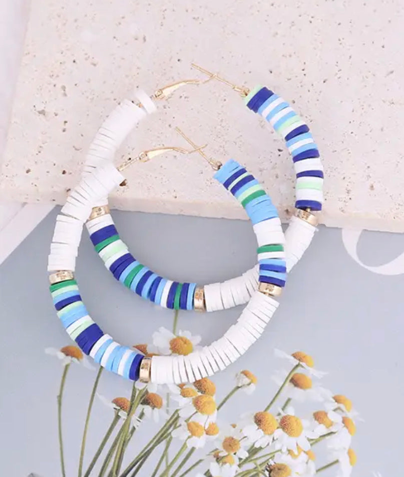 Chic Colorblock Hoops (3 colors available)