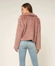 Load image into Gallery viewer, Mauve Open Faux Fur Jacket
