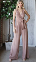 Load image into Gallery viewer, Just Chillin&#39; Tie Front Jumpsuit (3 colors available)
