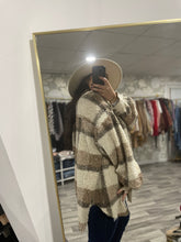 Load image into Gallery viewer, Oversized Fuzzy Plaid Shacket (Curvy Collection)
