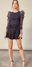 Load image into Gallery viewer, Vivacious Velvet Sequin Mini Skort
