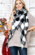 Load image into Gallery viewer, Buffalo Plaid Blanket Scarf
