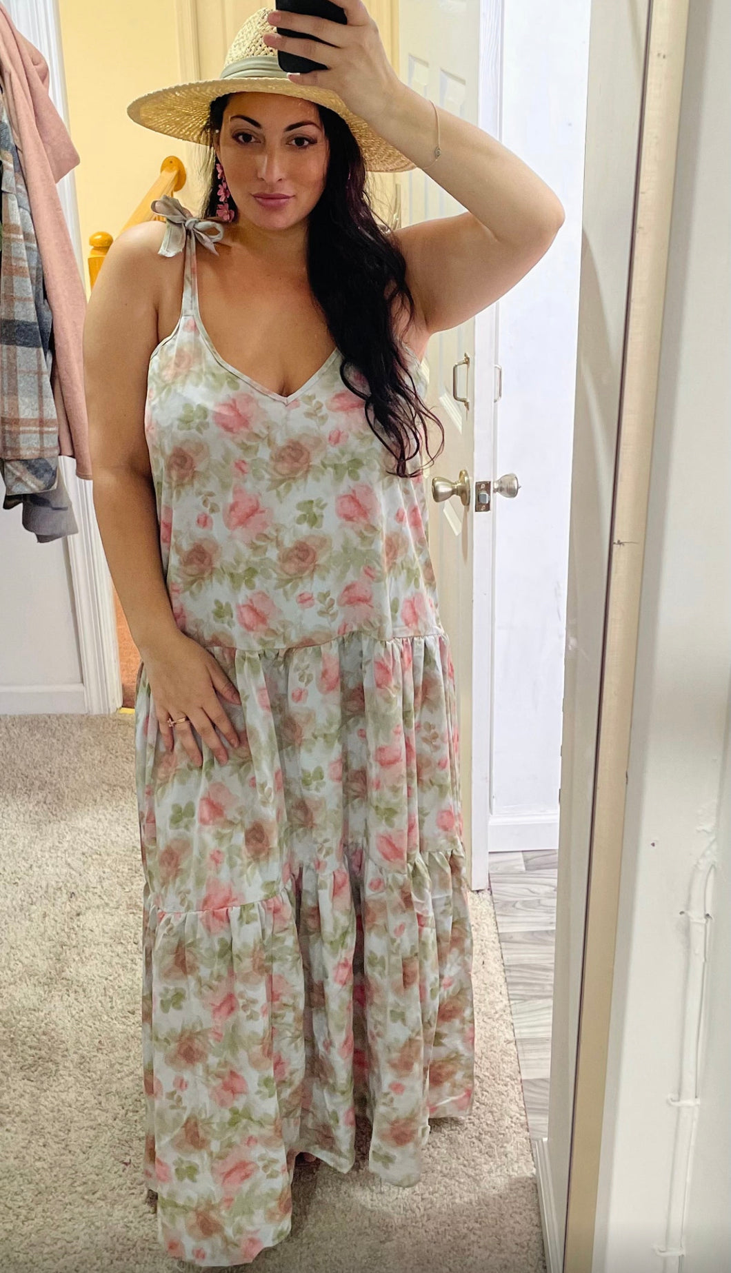 Bed of Roses Flowy Maxi Dress (Curvy Collection)