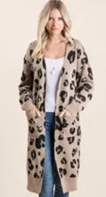 Load image into Gallery viewer, Fierce Leopard Knit Duster (available in Curvy Collection)
