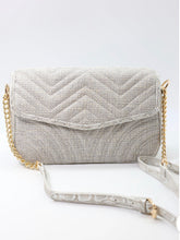 Load image into Gallery viewer, The Darcy Tweed Light Gray Crossbody
