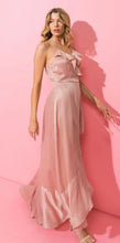 Load image into Gallery viewer, Dusty Rose Ruffles Silky Dress
