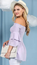 Load image into Gallery viewer, Lovely in Lilac Smocked Top
