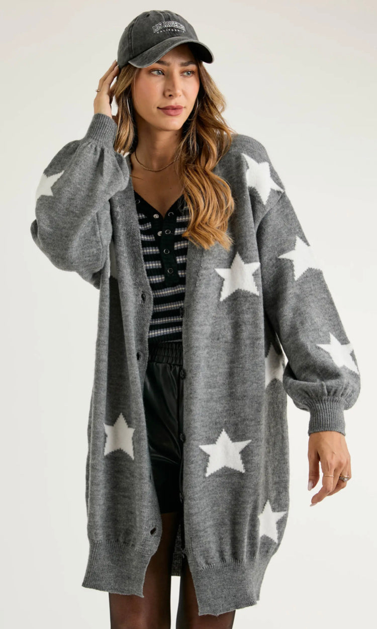 Stars for Days Oversized Cardigan (curvy collection)