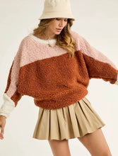 Load image into Gallery viewer, Yummy Neapolitan Colorblock Teddy Pullover
