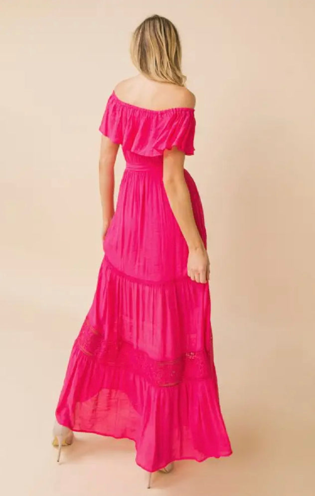 Fly Away with Me Maxi Dress L / White