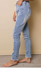 Load image into Gallery viewer, Destroyed Denim Paperbag Skinny Jeans (Available in Curvy Collection)
