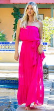Load image into Gallery viewer, Fabulous Fuchsia Strapless Maxi Dress
