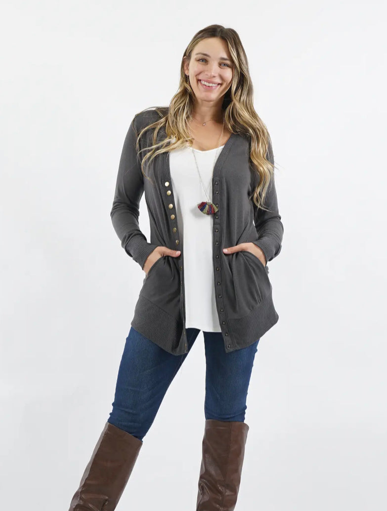 Super Soft Snap Cardigan (2 colors available)