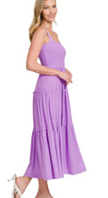 Load image into Gallery viewer, Lilac Dreams Smocked Midi Dress
