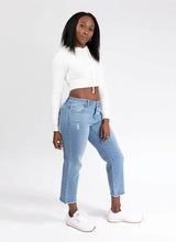 Load image into Gallery viewer, Curvy Crop Straight Jeans (Available in Curvy Collection)
