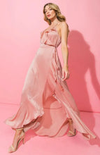 Load image into Gallery viewer, Dusty Rose Ruffles Silky Dress
