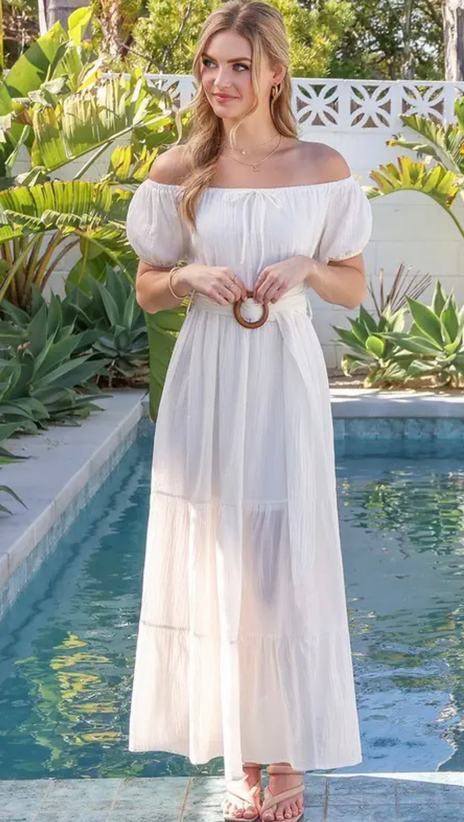 Vision in White Maxi Dress (Curvy Collection)