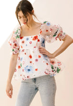 Load image into Gallery viewer, Etched in Floral Babydoll Top
