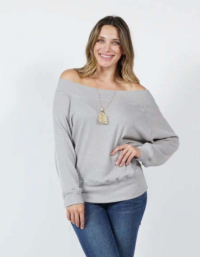 Don’t be Basic Waffleknit Top (Curvy Collection)