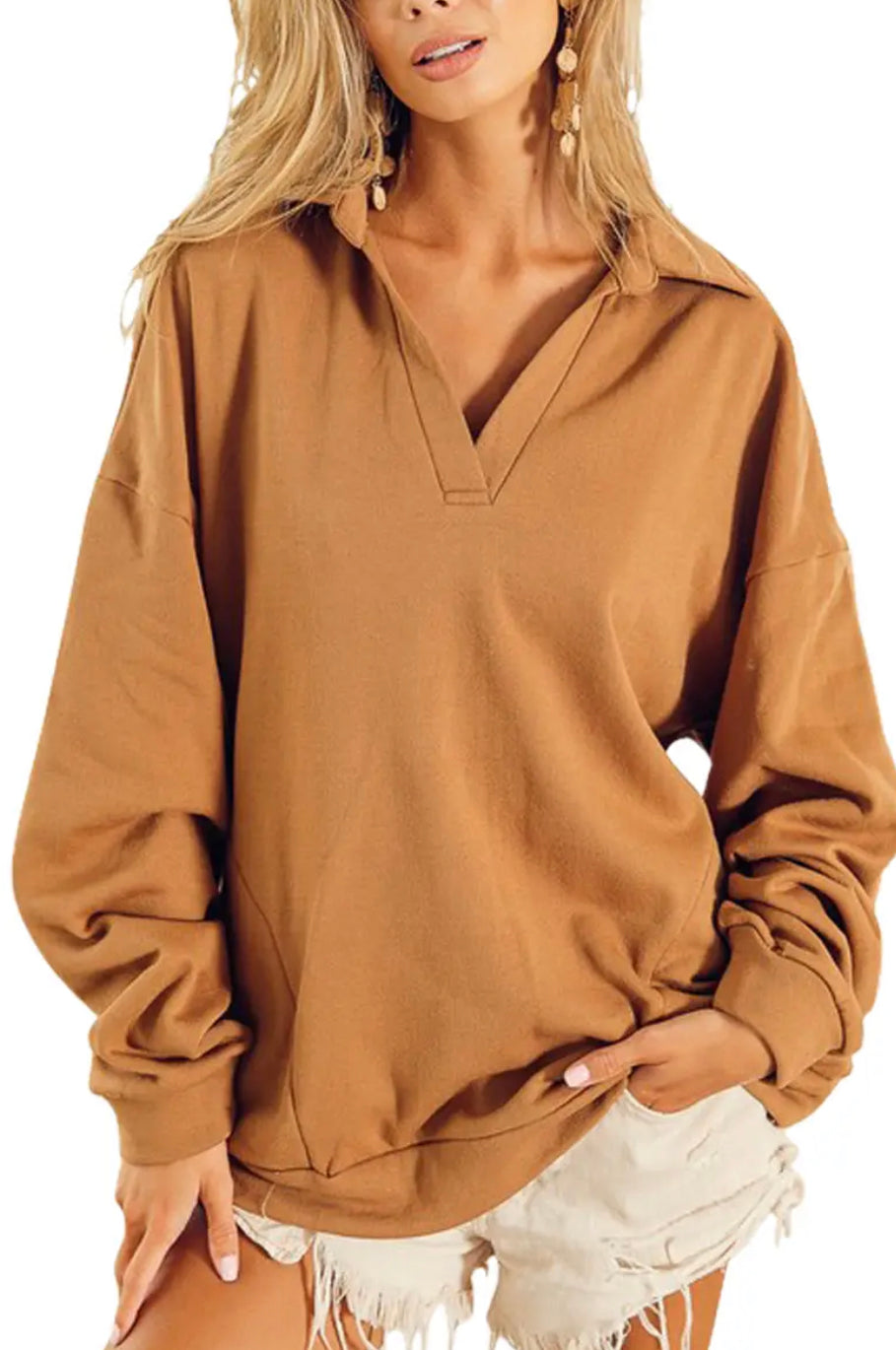 Cozy Camel Vintage Fleece Pullover