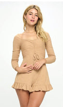 Load image into Gallery viewer, Sweet Caramel Delight Knit Romper
