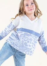 Load image into Gallery viewer, Oversized Leopard Colorblock Waffle Pullover (Mommy &amp; Me available)
