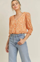 Load image into Gallery viewer, Flirty Fall Florals Semi Crop Top
