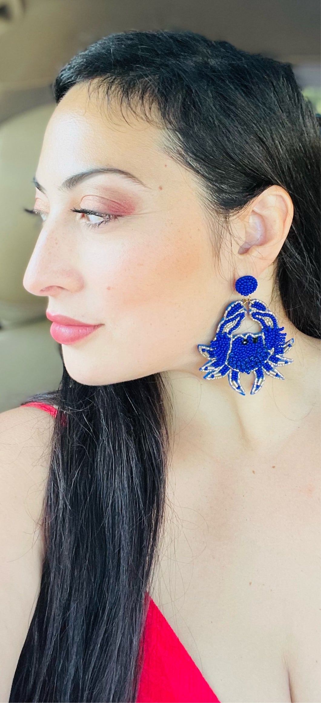 The Blue Crab Earring