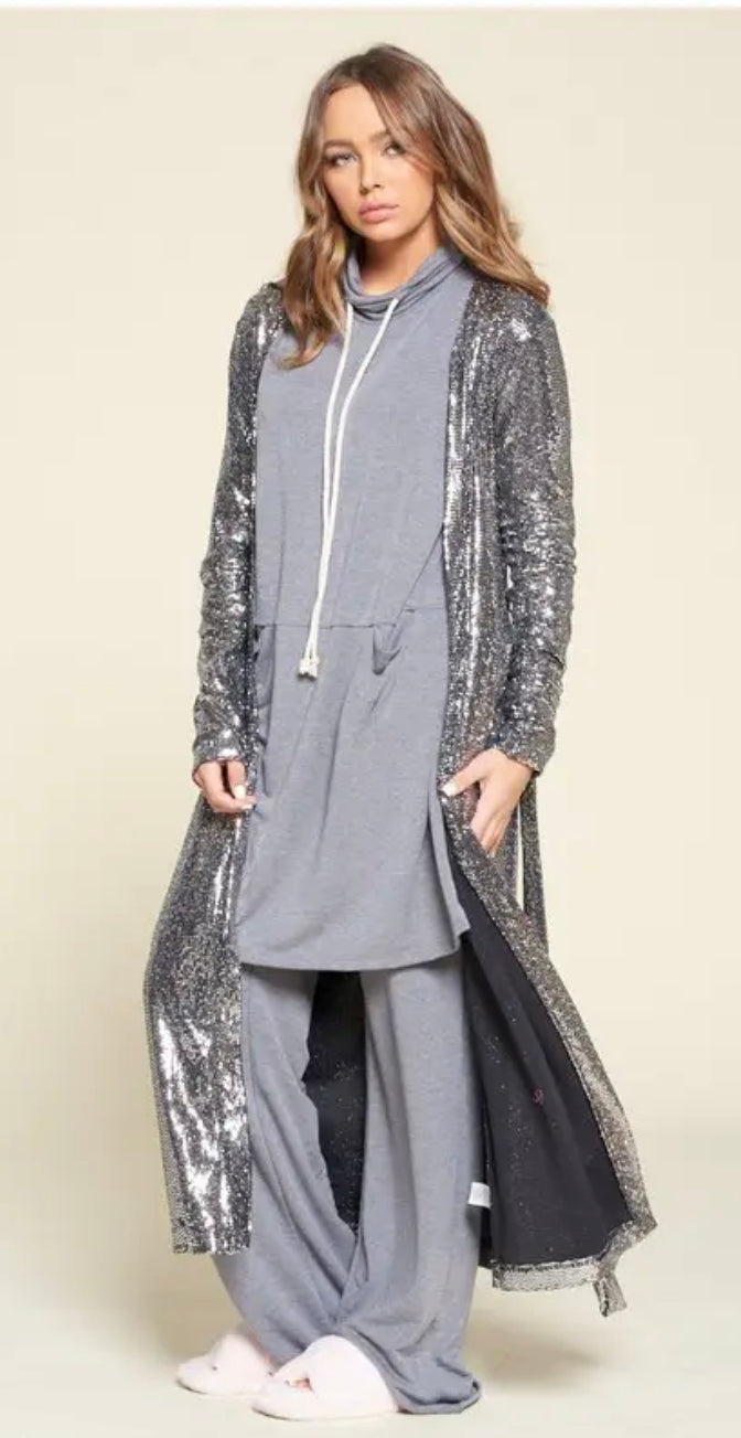 Life of the Party Honeycomb Sequin Duster