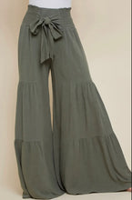 Load image into Gallery viewer, Olive Branch Linen-blend Wide Leg Pants (Curvy Collection)
