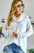 Load image into Gallery viewer, Cream Cowl Top (Curvy Collection)

