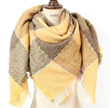 Load image into Gallery viewer, Classic Square Plaid Blanket Scarf (2 colors available)
