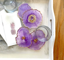 Load image into Gallery viewer, Sippin’ Pretty Geode Coasters (2 colors available)
