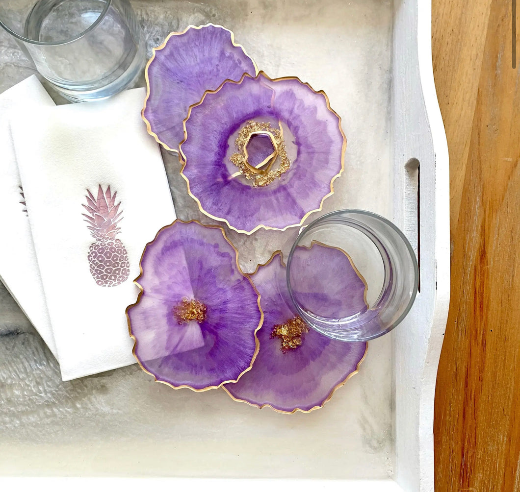 Sippin’ Pretty Geode Coasters (2 colors available)