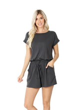 Load image into Gallery viewer, Dreamy Drawstring Brushed Soft Romper (2 colors available)
