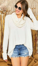 Load image into Gallery viewer, Cream Cowl Top (Curvy Collection)
