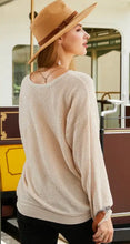 Load image into Gallery viewer, Coconut Crossover Sweater Top (Curvy Collection)
