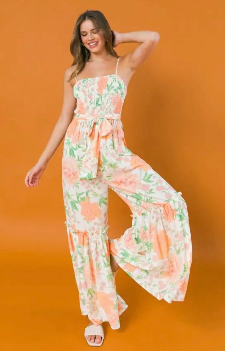 Flower Power Wide Leg Jumpsuit