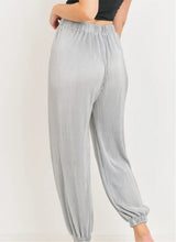 Load image into Gallery viewer, Silver Silk &amp; Soft Pleated Joggers
