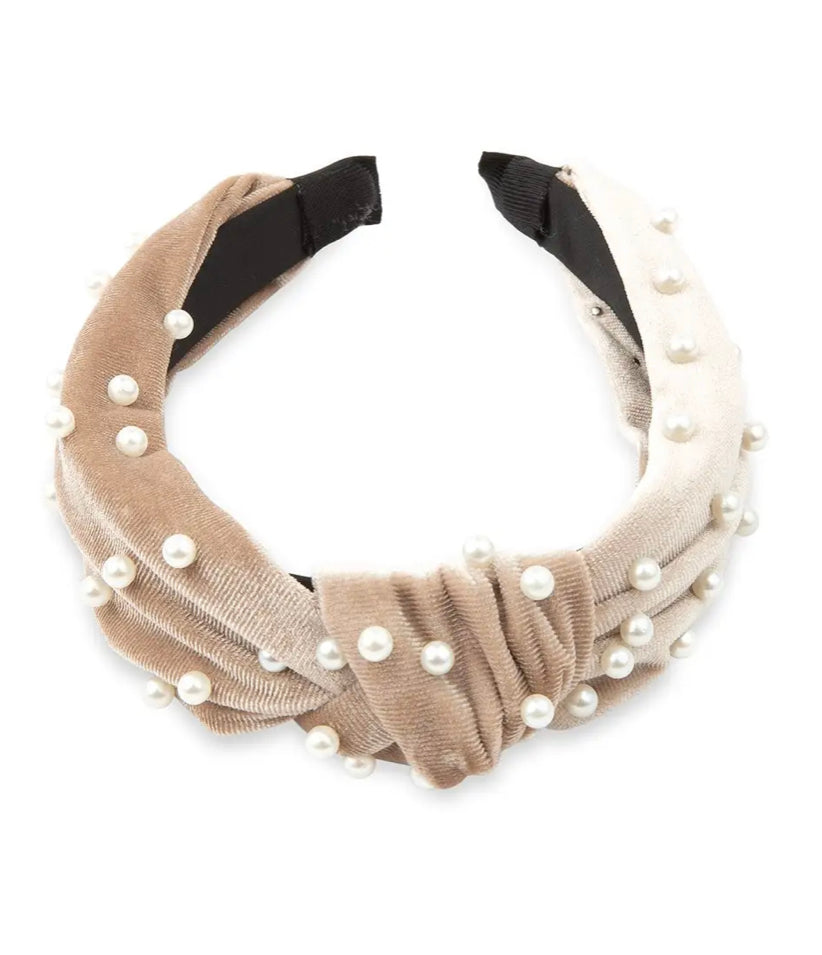 Pretty in Pearls Velvet Headband (4 colors available)
